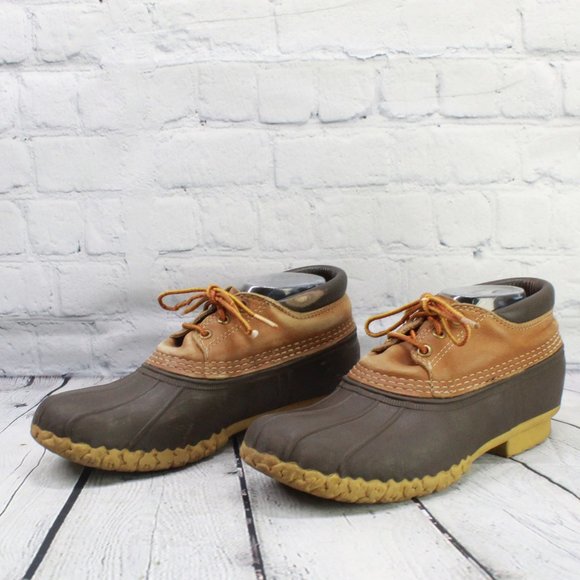 LL BEAN Gumshoe Padded Ankle Duck Bean Boots Sz 9 - Picture 3 of 9